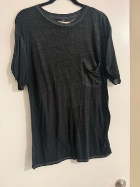 We The Free Black Washed Pocket Tee